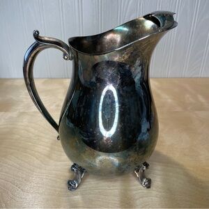 Vintage Eales 1779 Silverplate Water Pitcher with Ice Guard